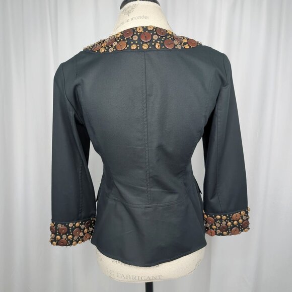 Lafayette 148 Blazer Jacket 0 Black Brown - Picture 5 of 9